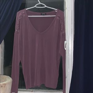 Purple long sleeve shirt